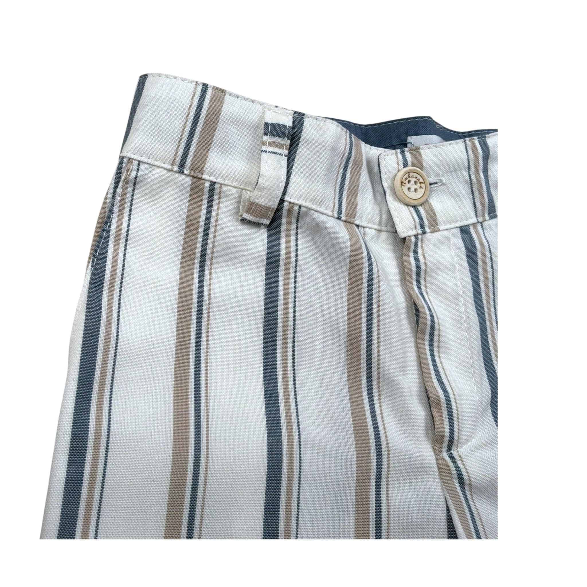 Ambaraba Bermuda Tinta Unita Fantasia A Righe per Neonato FM35158 BIANCO AMBARABA 