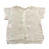 Pype Camicia Mezza Manica Tinta Unita Panna Per Neonato