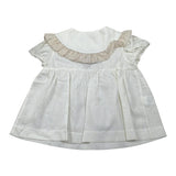 La Stupenderia Camicia Mezza Manica Tinta Unita con Colletto per Bambina TJCM72X PANNA LA STUPENDERIA 