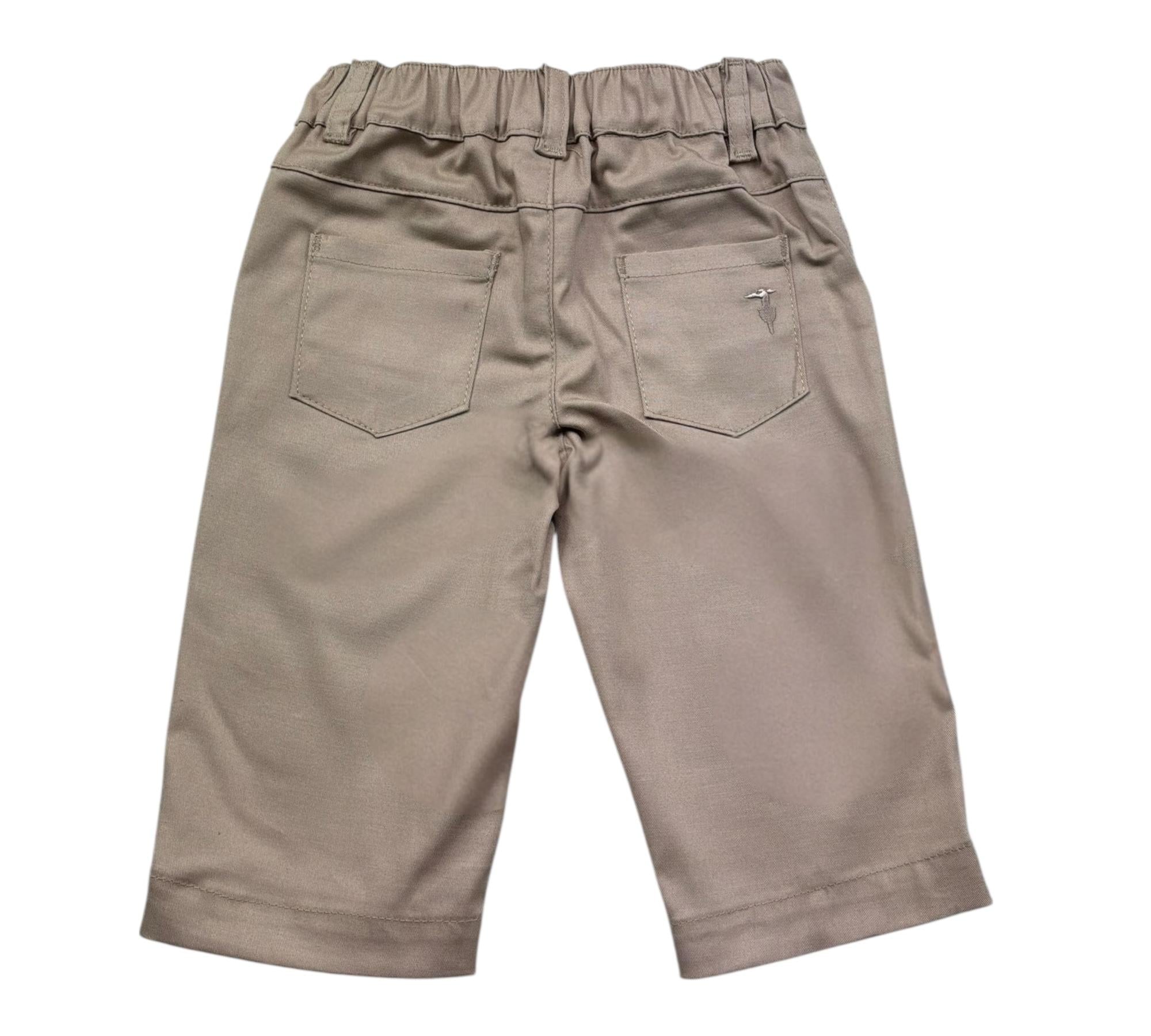 Trussardi Pantalone Tinta Unita con Elastico In Vita per Neonato TIP26114PA BIEGE TRUSSARDI 