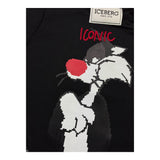 Iceberg T-Shirt Girocollo Tinta Unita con Stampa Nero per Neonato