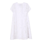 Dkny Abito Mezza Manica Tinta Unita per Bambina D62332 BIANCO DKNY 