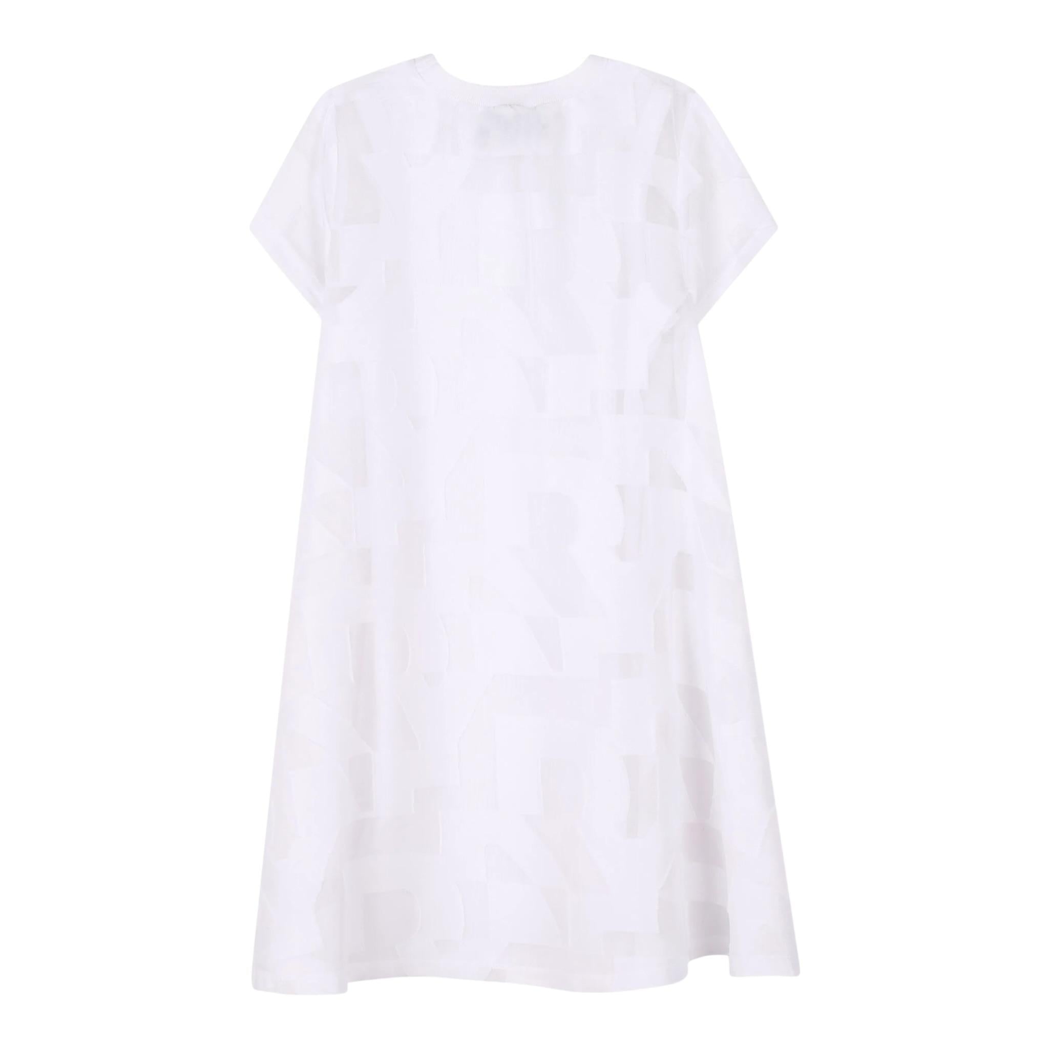 Dkny Abito Mezza Manica Tinta Unita per Bambina D62332 BIANCO DKNY 