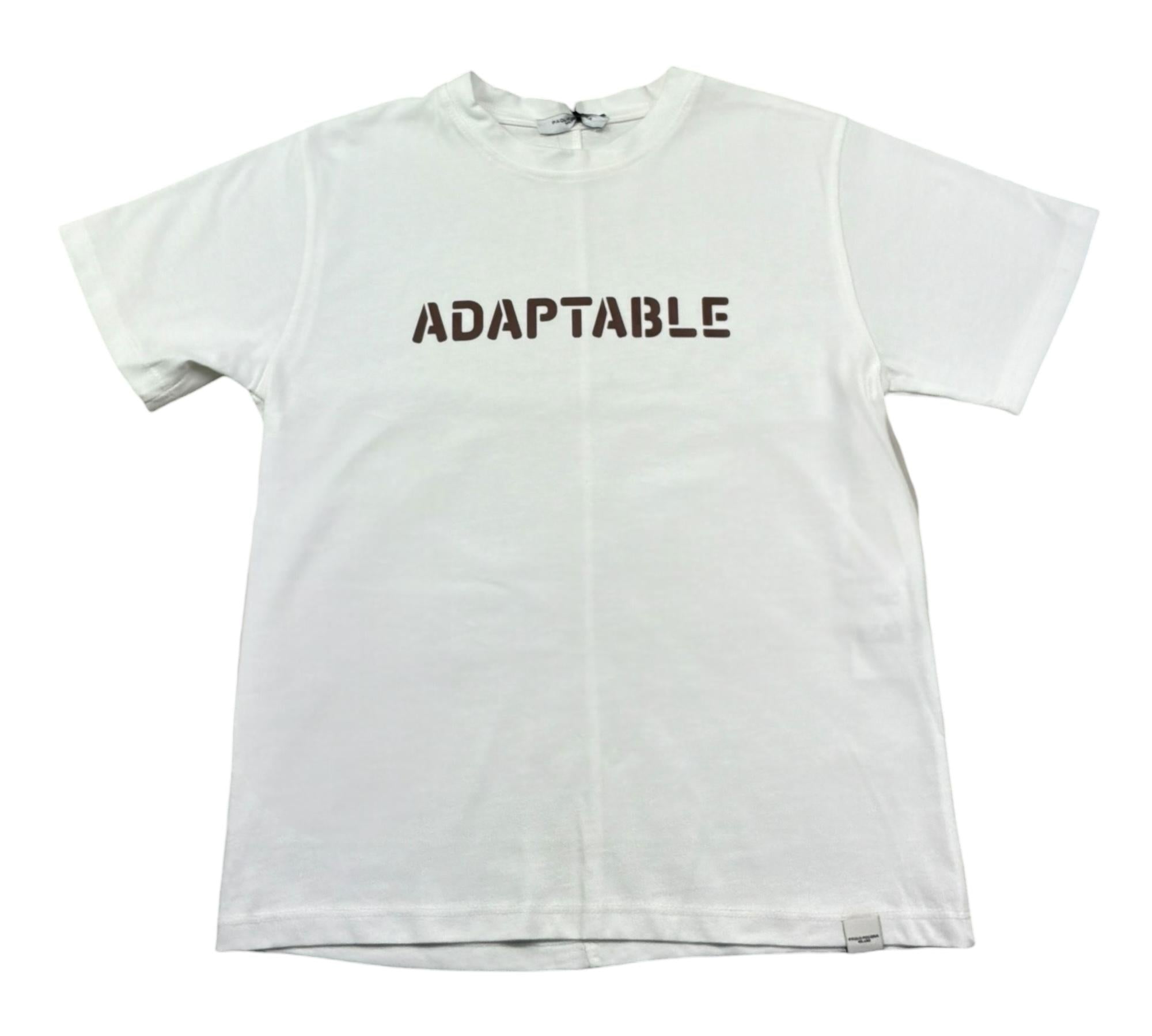 Paolo Pecora T-Shirt Girocollo Tinta Unita con Stampa per Bambino PP4358 BIANCO PAOLO PECORA 