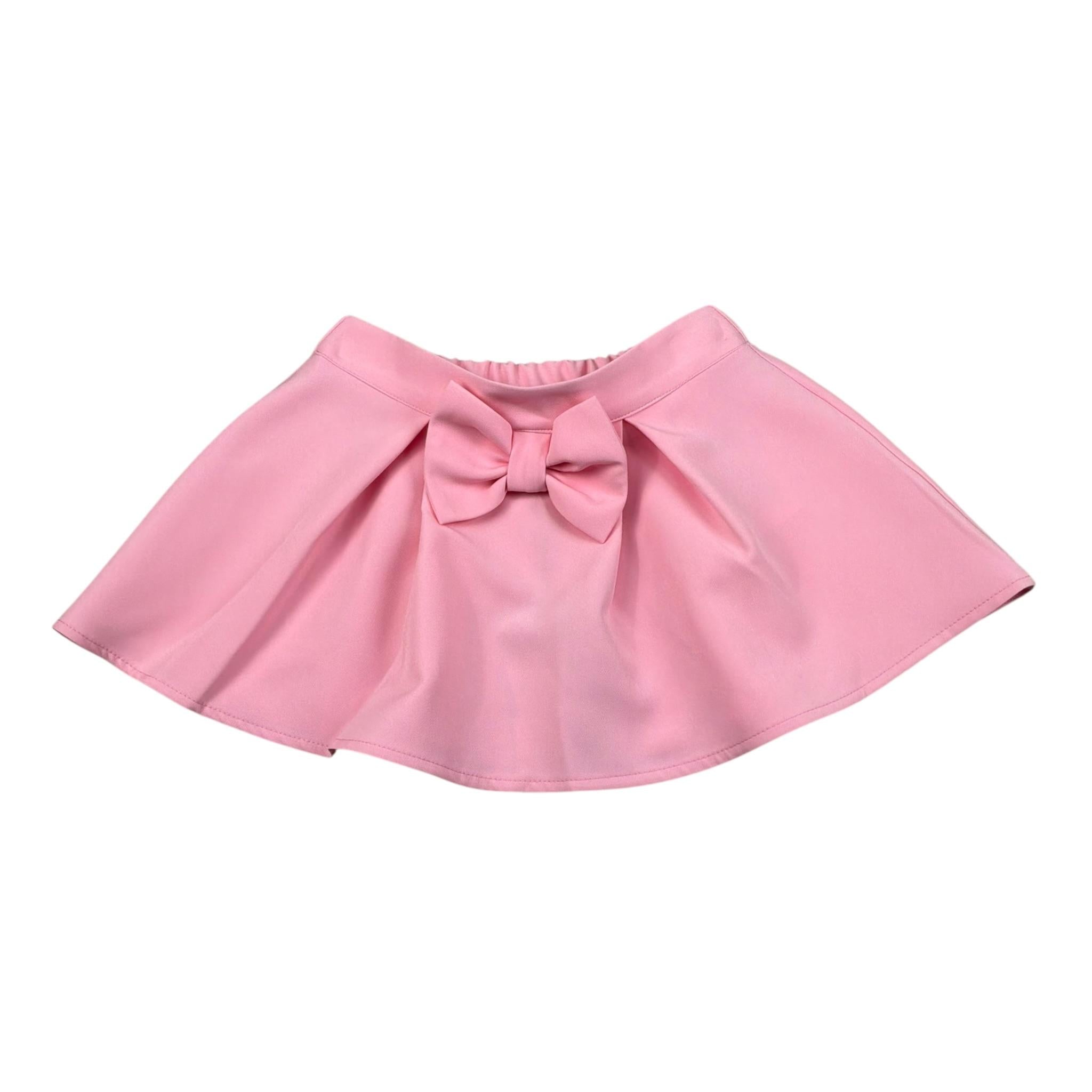 Marc Ellis Gonna Tinta Unita con Fiocco per Bambina JMNSK01425 ROSA MARC ELLIS 