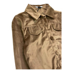 JANICE camicia manica lunga tinta unita in velluto Marrone per Bambina JN073R MARRONE JANICE 