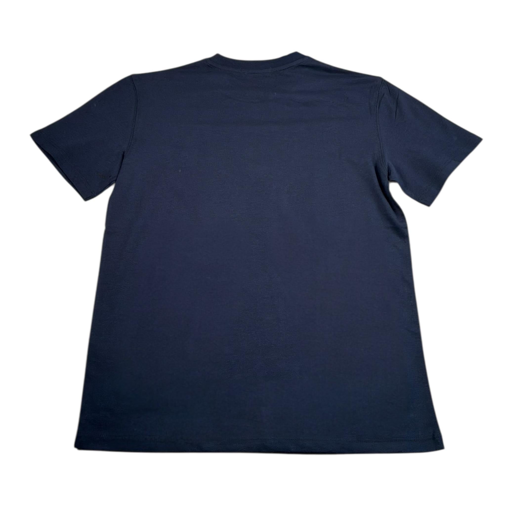 Jeckerson T-Shirt Girocollo Tinta Unita con Stampa per Bambino 118TJMJS25 BLU JECKERSON 