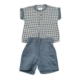 Calamaro Completo 2 Pezzi Camicie-Bermuda Bicolore per Bambino 11128N BLU CALAMARO 