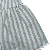 Babidu Completo 2 Pezzi Camicia-Coulotte Fantasia A Righe per Neonata 93409 VERDE BABIDU 