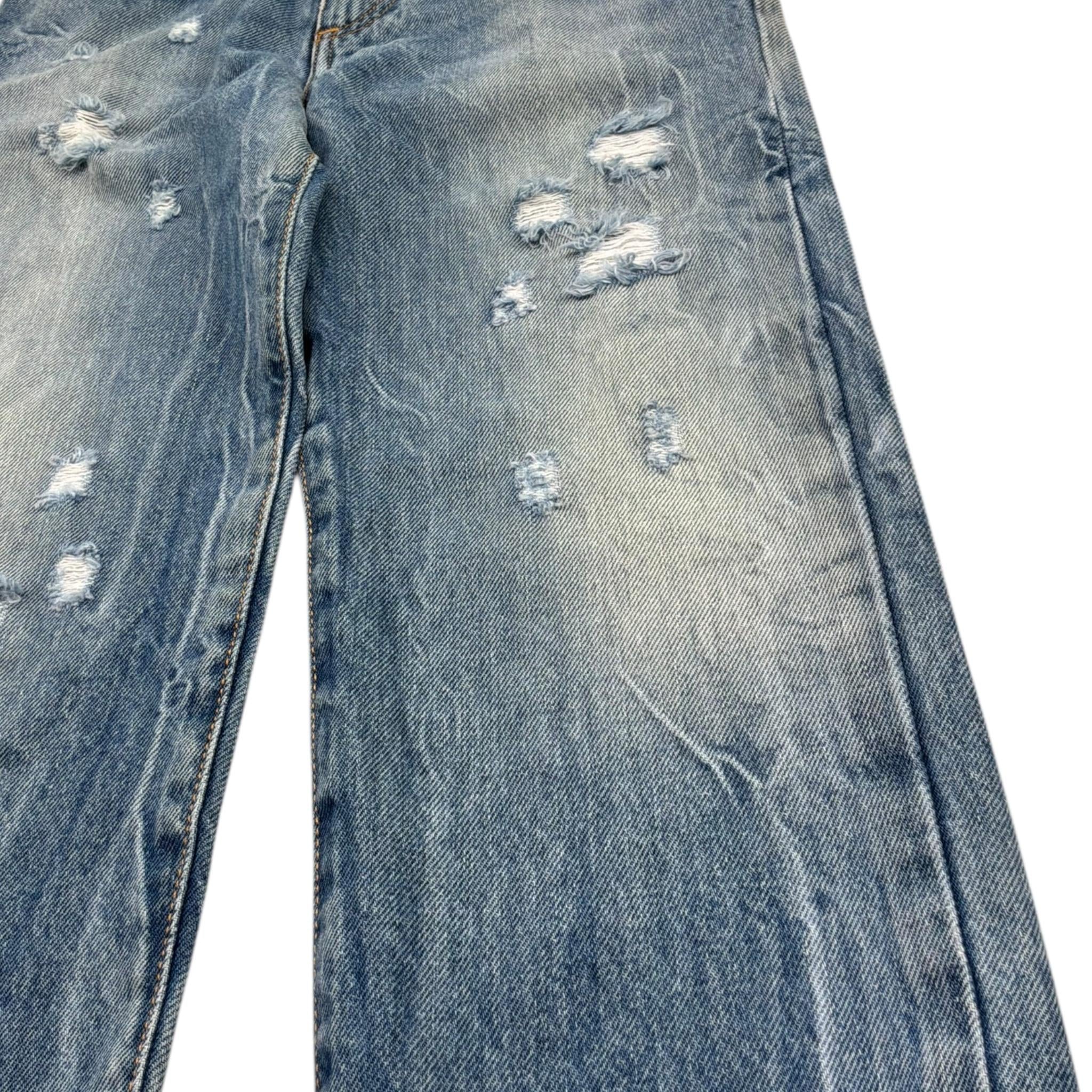 John Richmond Jeans Tinta Unita con Strappi per Bambina RGP26221JE AZZURRO JOHN RICHMOND 