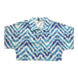 Janice Camicia Modello Crop Tinta Unita Con Fantasia Bianco Per Bambina