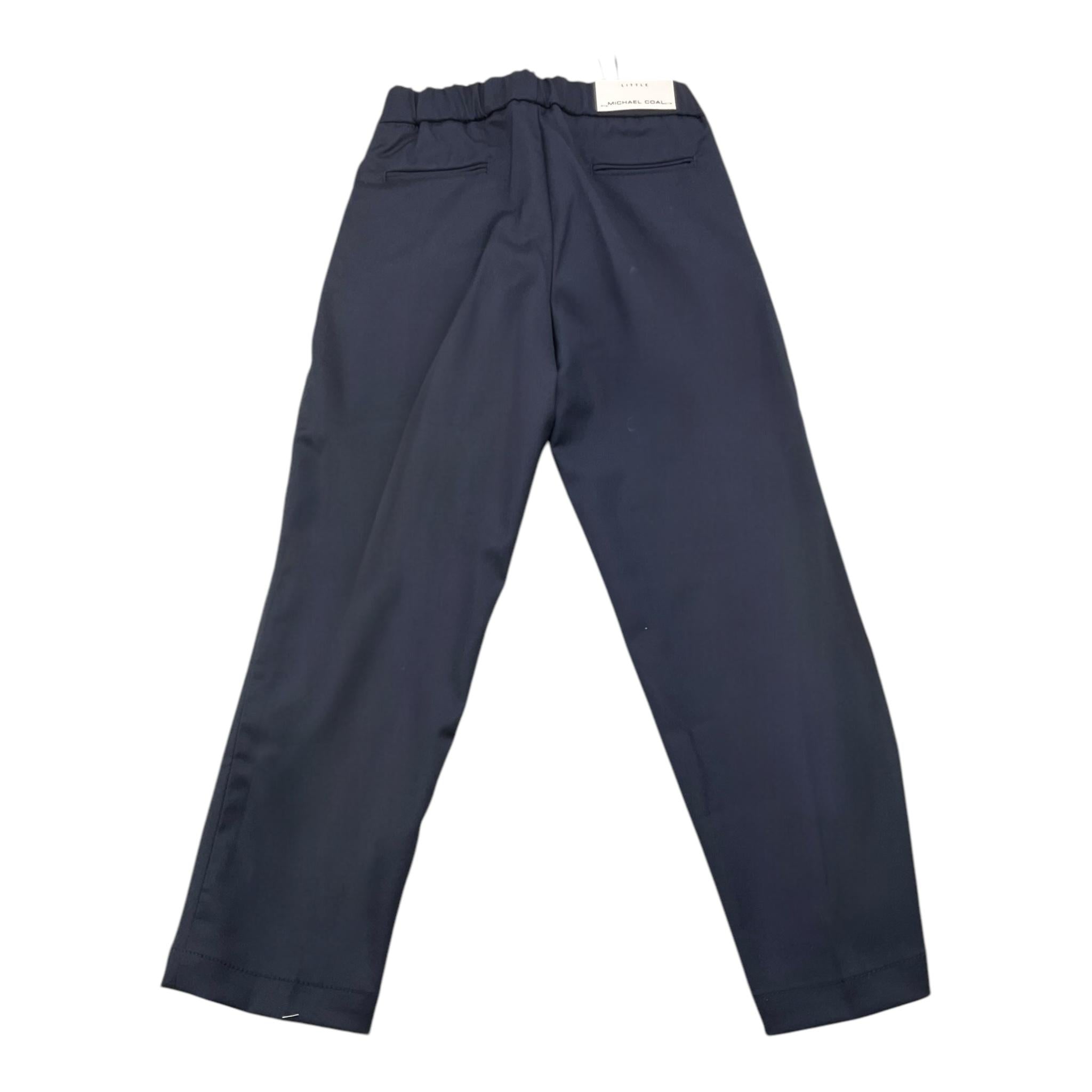 MICHAEL COAL pantalone tinta unita con elastico in vita Blu per Bambino 020030 BLU MICHAEL COAL 