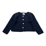 Isi Baby Cardigan In Filo Tinta Unita per Neonata SCCI127GFMM BLU ISI BABY 