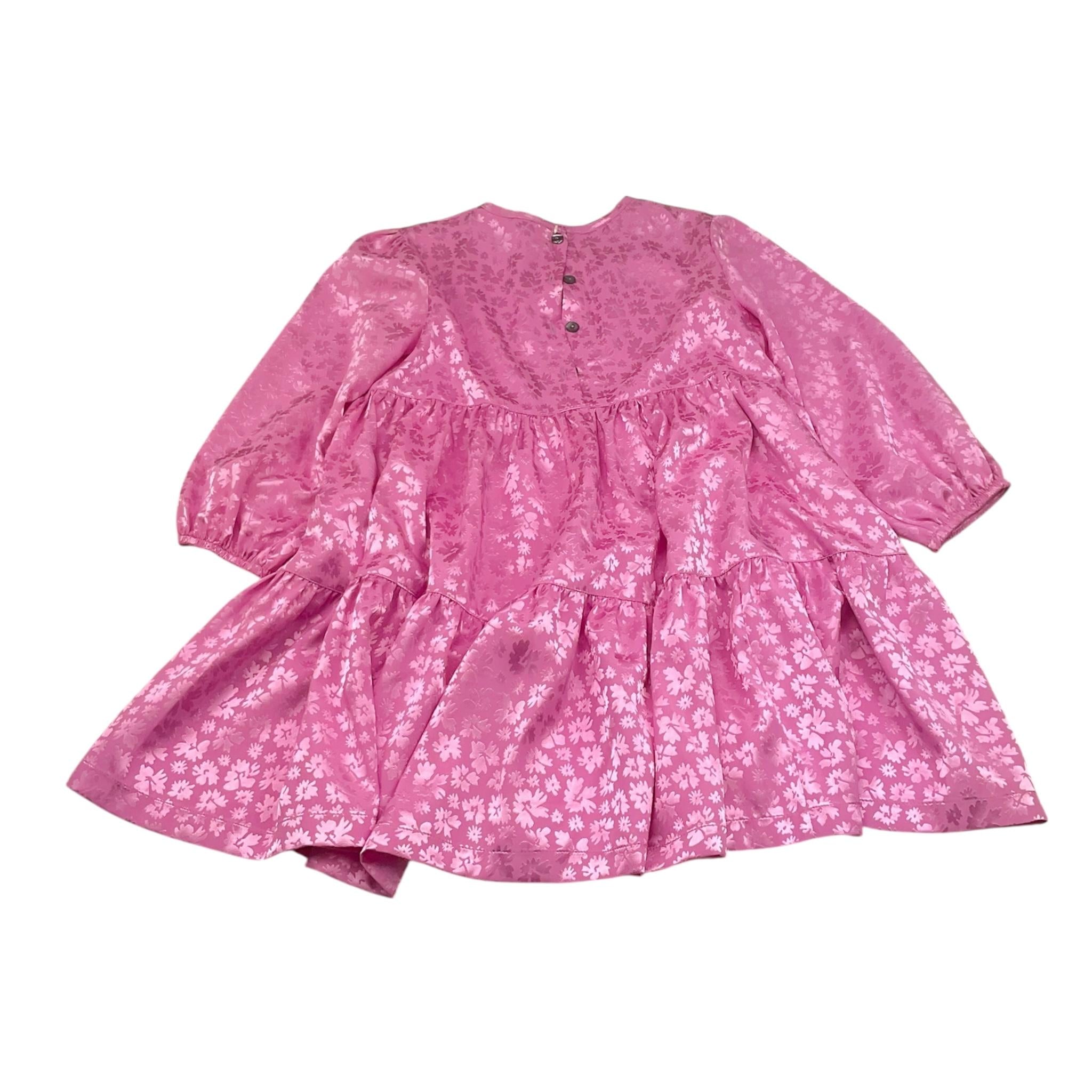 Caffe' D'Orzo Abito Tinta Unita con Fantasia  per Bambina ZW1A10 GLICINE CAFFE' D'ORZO 