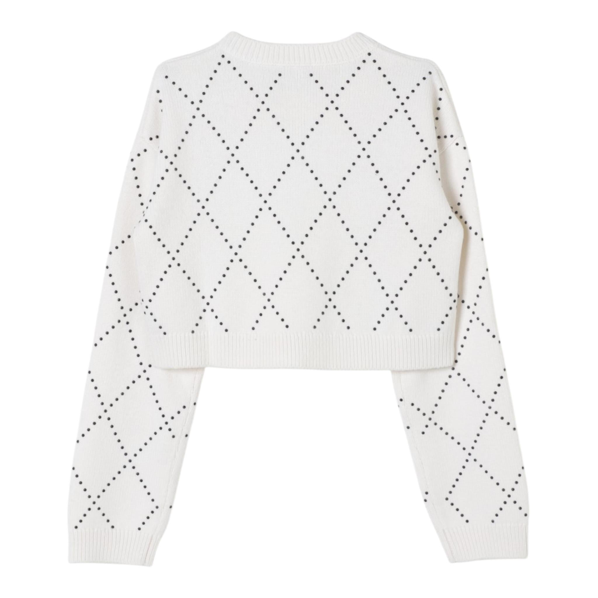 LIU JO maglia girocollo tinta unita cn brillantini Panna per Bambina GF4137 PANNA LIU JO 