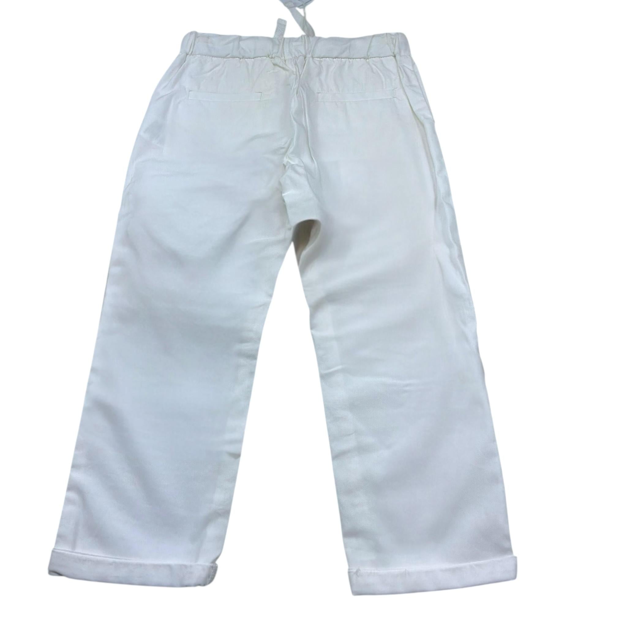 Sun68 Pantalone Tinta Unita con Tasche America per Bambino CPP35304 BIANCO SUN68 