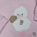 Lalalu' Tutina Tinta Unita con Stampa per Neonata TJL505P ROSA LALALU' 