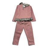 CALAMARO completo 2pz felpa-pantalone tinta unita con stampa Rosa per Neonata 11048 ROSA CALAMARO 