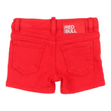 Dsquared2 Bermuda Tinta Unita Con 5 Tasche Rosso Per Bambino