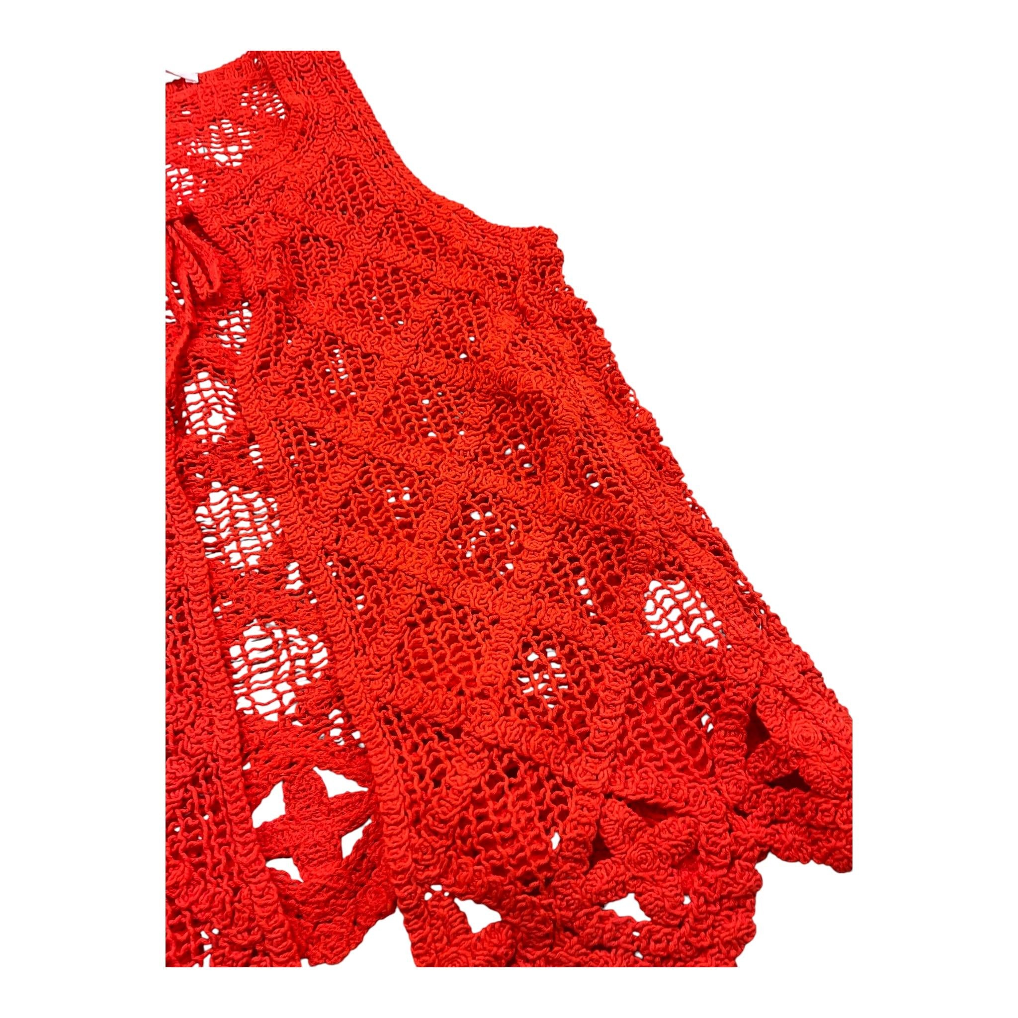 Met giletTinta Unita Giromanica Traforato per Bambina ME275 ARANCIONE MET 