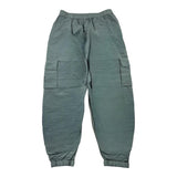 C.P. Company Pantalone Modello Cargo Tinta Unita Con Elastico In Vita Verde Per Bambino