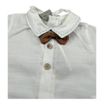 Marlu' Pagliaccetto Mezza Manica Bicolore per Neonato EB5223 BIANCO MARLU' 