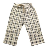 J.O. Milano Pantalone Tinta Unita Fantasia Quadri con Elastico In Vita per Neonato 274C2N BIANCO J.O. MILANO 