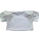 John Richmond T-Shirt Girocollo Tinta Unita con Logo Modello Crop per Bambina RGP26123TS BIANCO JOHN RICHMOND 