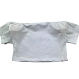 John Richmond T-Shirt Girocollo Tinta Unita con Logo Modello Crop per Bambina RGP26123TS BIANCO JOHN RICHMOND 