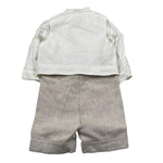 Pure Firenze Completo 4 Pezzi Camicia-Gilet-Bermuda-Papillon per Neonato 110888 PANNA/BEIGE PURE FIRENZE 