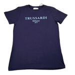 Trussardi T-Shirt Girocollo Tinta Unita con Stampa per Bambino TBP25003TS BLU TRUSSARDI 