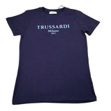 Trussardi T-Shirt Girocollo Tinta Unita con Stampa per Bambino TBP25003TS BLU TRUSSARDI 