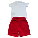 Trussardi Completo 2 Pezzi T-Shirt-Bermuda per Neonato TIP26008CJ BIANCO/ROSSO TRUSSARDI 