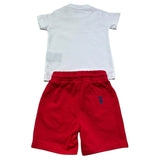 Trussardi Completo 2 Pezzi T-Shirt-Bermuda per Neonato TIP26008CJ BIANCO/ROSSO TRUSSARDI 