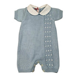 Scaldacuore Pagliaccetto Tinta Unita In Maglia per Neonata PS02PE24 AZZURRO SCALDACUORE 