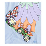 Stella Mccartney T-Shirt Girocollo Tinta Unita con Stampa E Applicazioni per Bambina TW8A51 AZZURRO STELLA McCARTNEY 