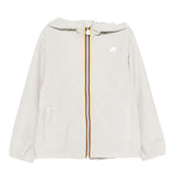 K-Way Giubbino Reversibile con Zip E Cappuccio per Bambina K61313WX BIANCO/BEIGE K-WAY 