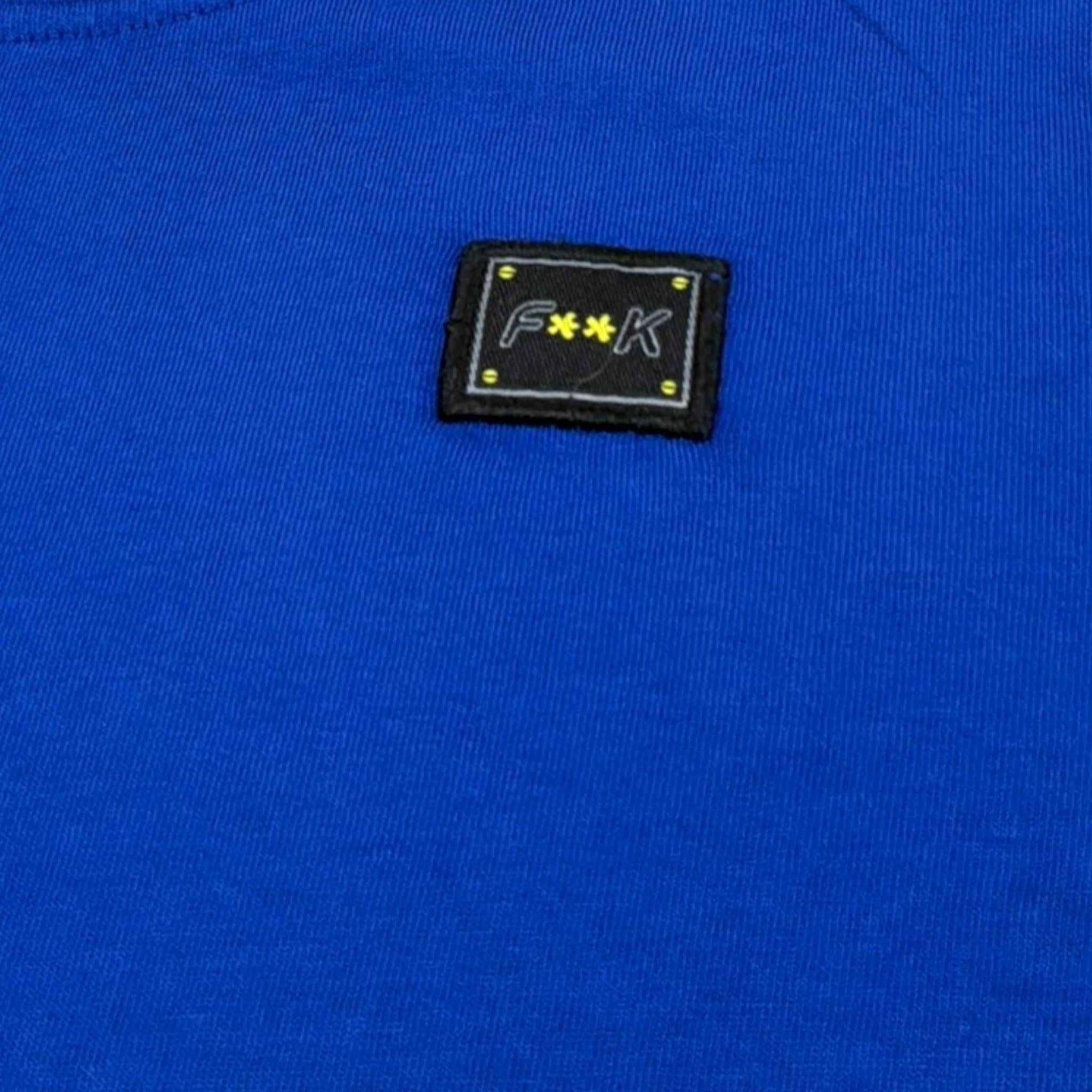 F**K T-Shirt Girocollo Tinta Unita con Stampa per Bambino FJ2450038RY BLU F**K 