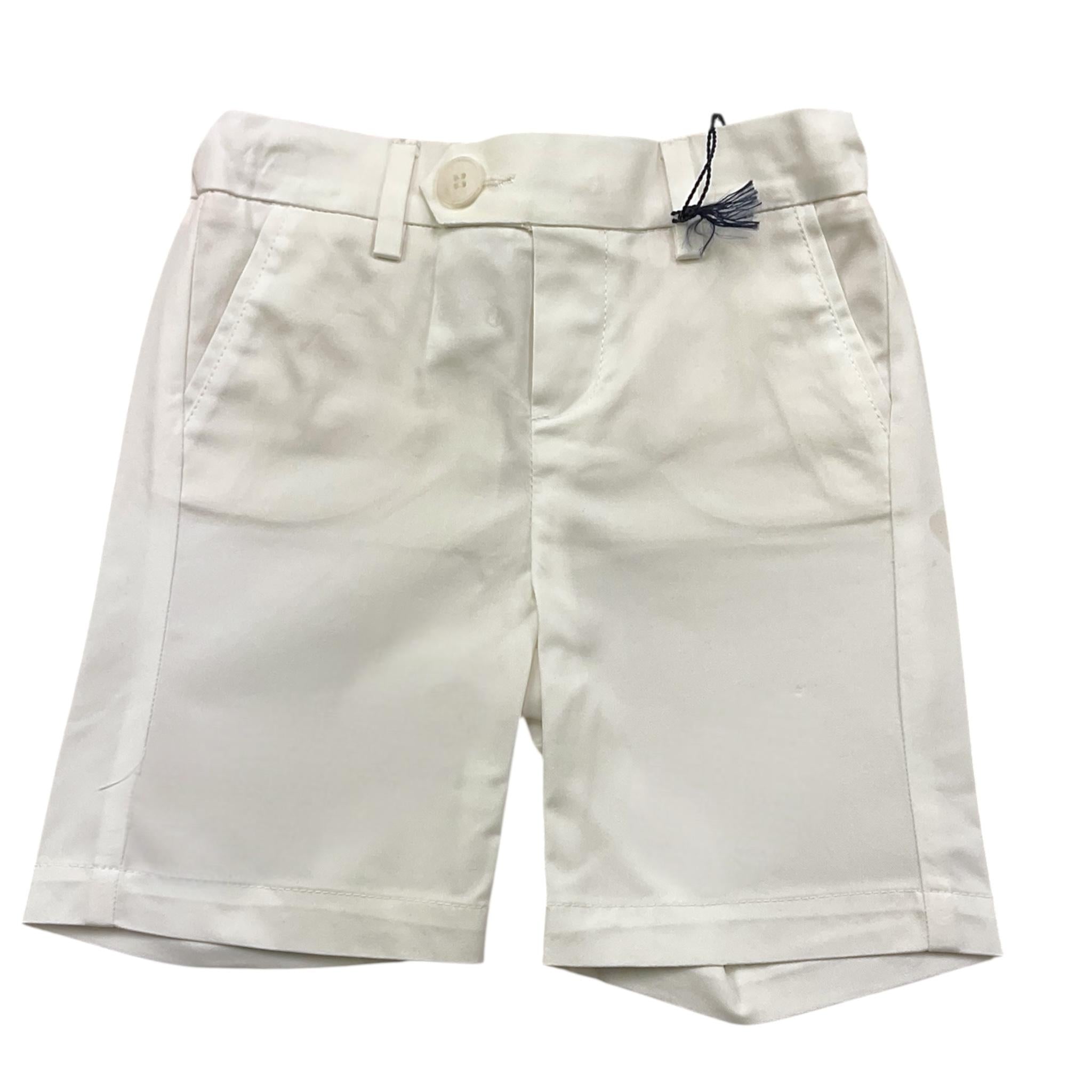 Fay Bermuda Tinta Unita con Girovita Regolabile per Neonato FU6559 BIANCO FAY 