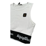 Refrigiwear Top Tinta Unita con Elastico Logato per Bambina 341YRFJS25X BIANCO REFRIGIWEAR 