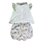 Le Bebe Completo 2 Pezzi T-Shirt-Culotte per Neonata LBG6231 BIANCO LE BEBE 