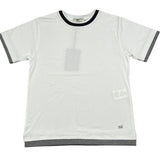 Paolo Pecora T-Shirt Girocollo Tinta Unita con Profili In Contrasto per Bambino PP4349 BIANCO PAOLO PECORA 