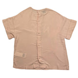 Miss Blumarine Camicia Mezza Manica Tinta Unita Cn Stampa In Contrasto Rosa Per Bambina
