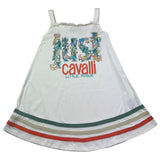 Just Cavalli Abito Bretelline Tinta Unita con Stampa per Bambina JGP26098VE PANNA JUST CAVALLI 