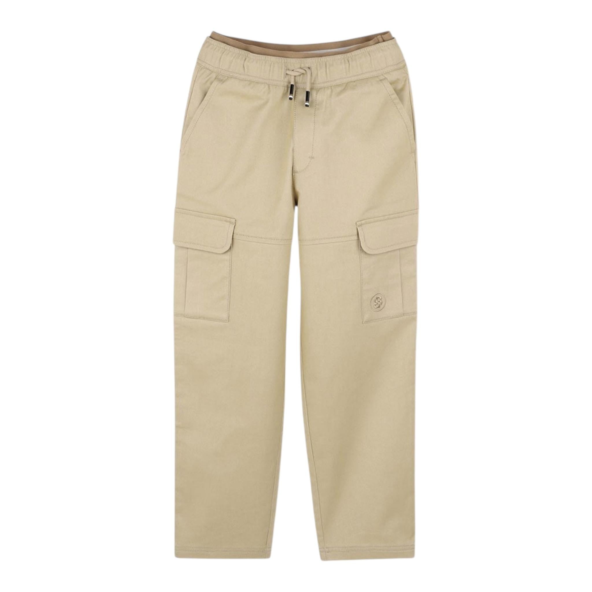 Boss Pantalone Tinta Unita con Elastico In Vita per Bambino J51979X BEIGE BOSS 