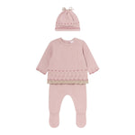 MAYORAL completo 3pz maglia-ghettina-cappello tinta unita Rosa per Neonata 2502 ROSA MAYORAL 