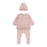 MAYORAL completo 3pz maglia-ghettina-cappello tinta unita Rosa per Neonata 2502 ROSA MAYORAL 
