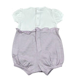 Lalalu' Pagliaccetto Bicolore Mezza Manica per Neonata PAL13P BIANCO/ROSA LALALU' 