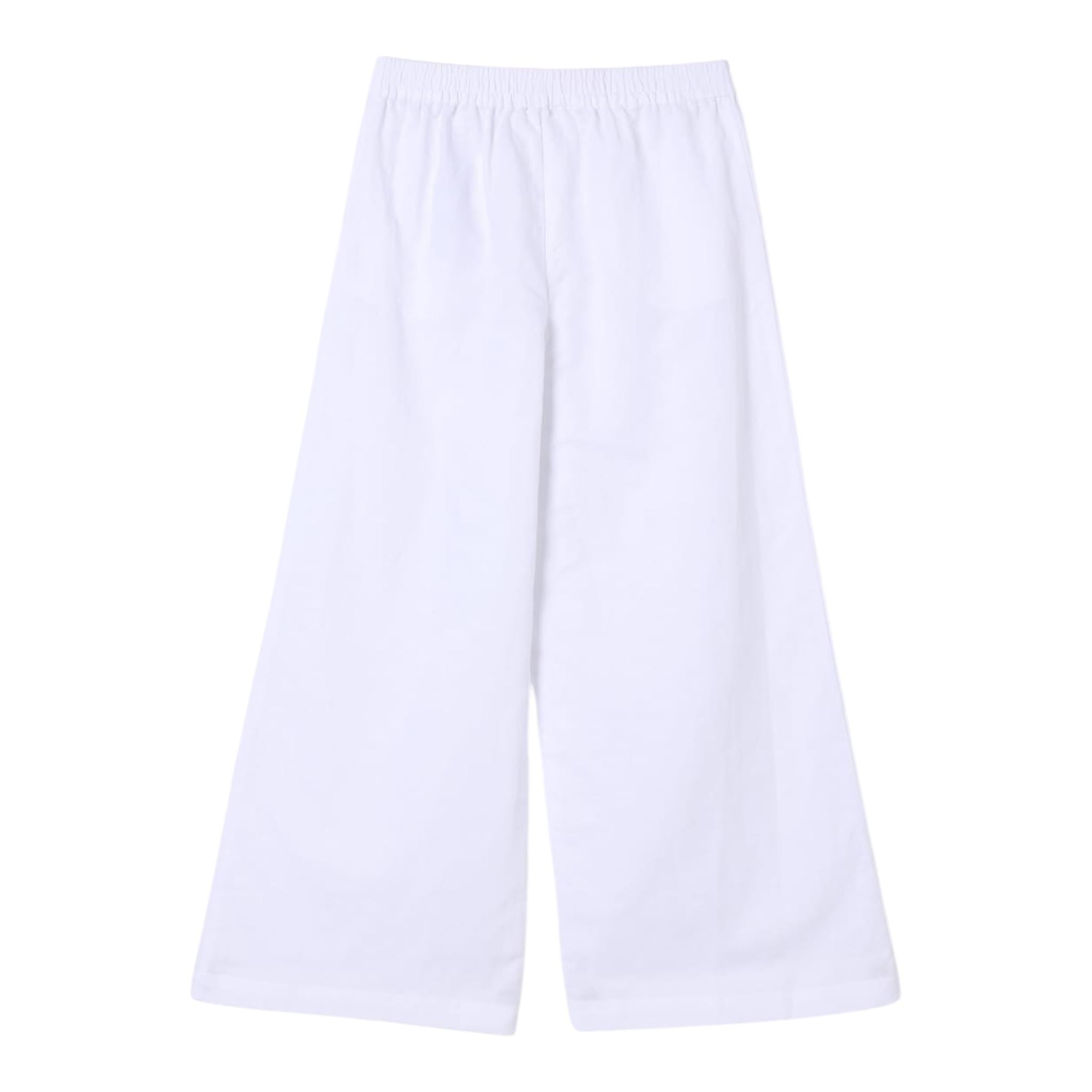 Twinset Pantalone Tinta Unita Modello A Palazzo per Bambina 251GJ2400 BIANCO TWINSET 