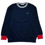 Sun68 Maglia Girocollo Tinta Unita con Logo per Bambino K32307 BLU SUN68 